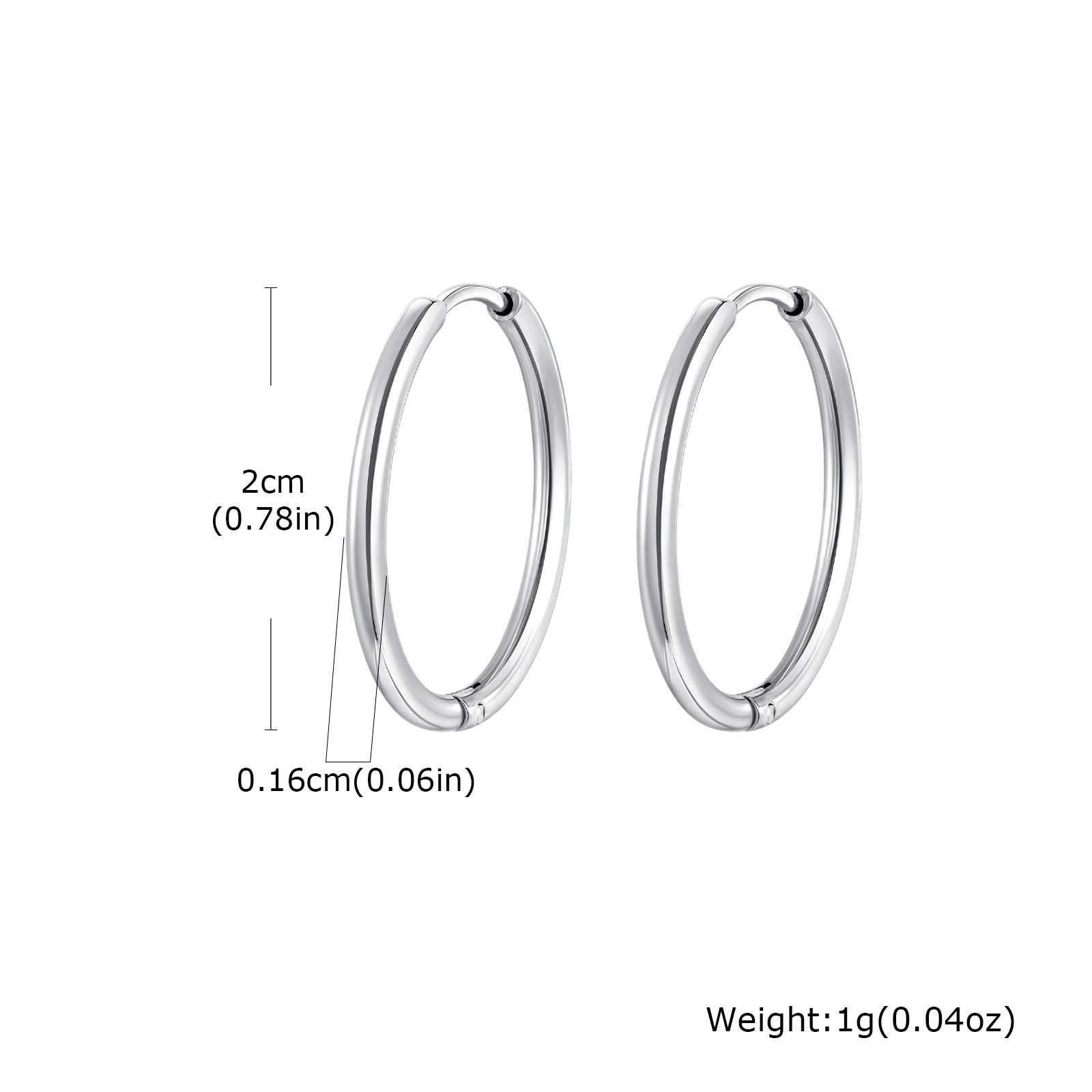 

Vnox Simple Thin Stainless Steel Earrings For Women Girls, 13-23mm 18K Gold Plated Huggies, Non-allergic Jewelry 1.6mm Wire