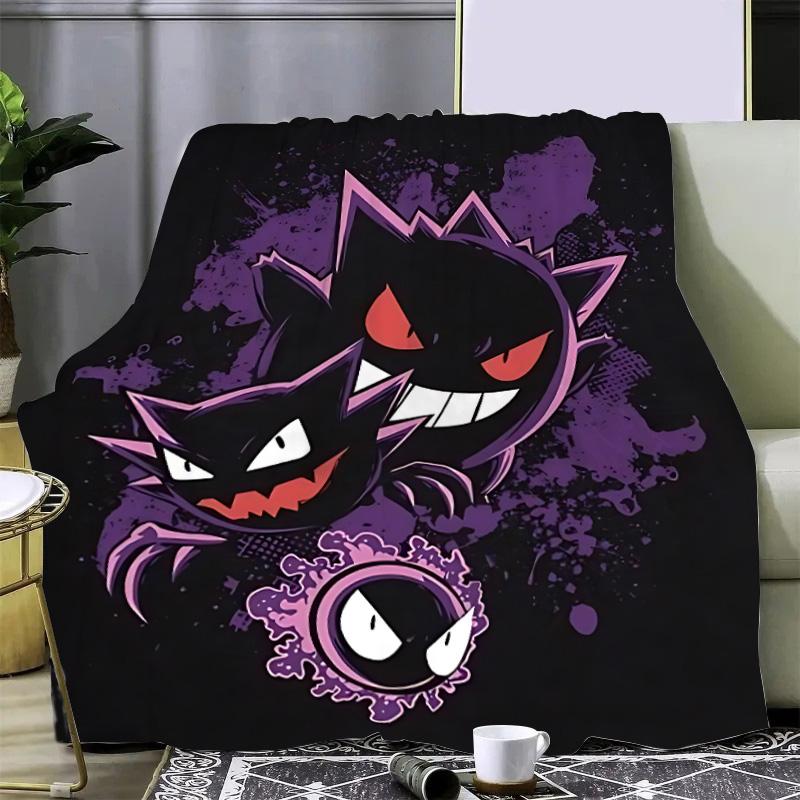Anime Pokemon Gengar Printed Blanket Picnic Blankets Warm Blanket Soft and Comfortable Blanket Home Travel Birthday Gift