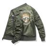 MA-1 American style work pilot jacket, men's autumn/winter thickened baseball jacket, trendy,men's tiger head embroidered jacket
