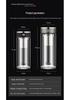 Dual-Layer Antibacterial Glass Cup for Women & Men - Compact Business, Travel, Office, or Car Use.