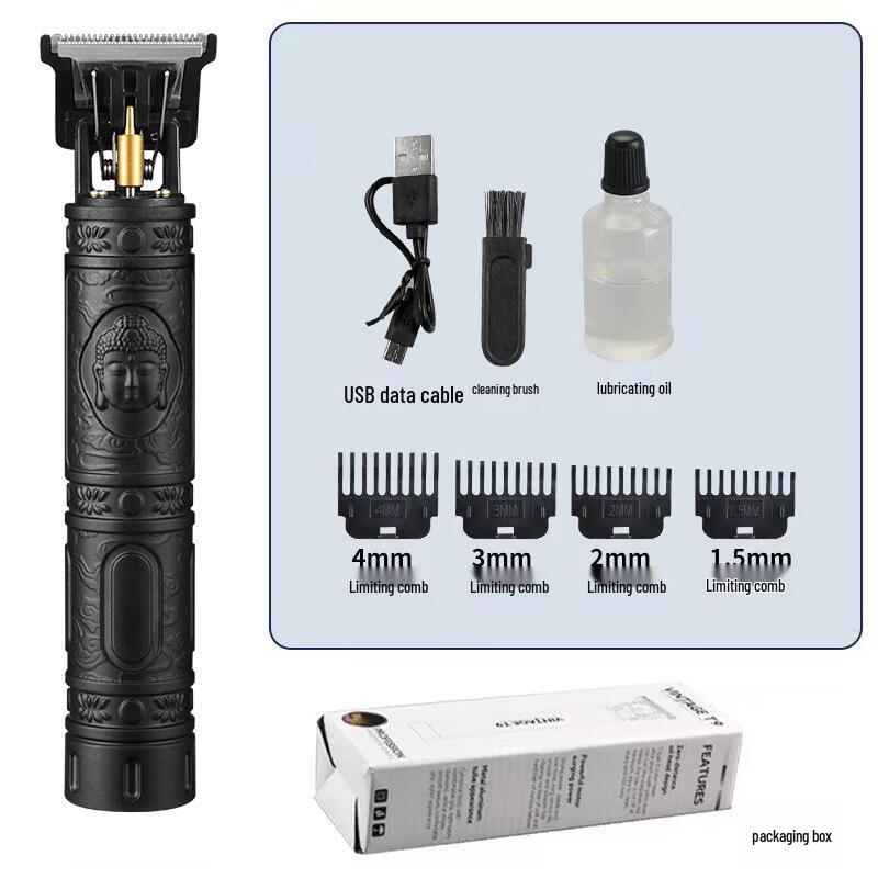 Electric Hair Clipper & Shaver - Precision Oil Head Carving & Bald Cut