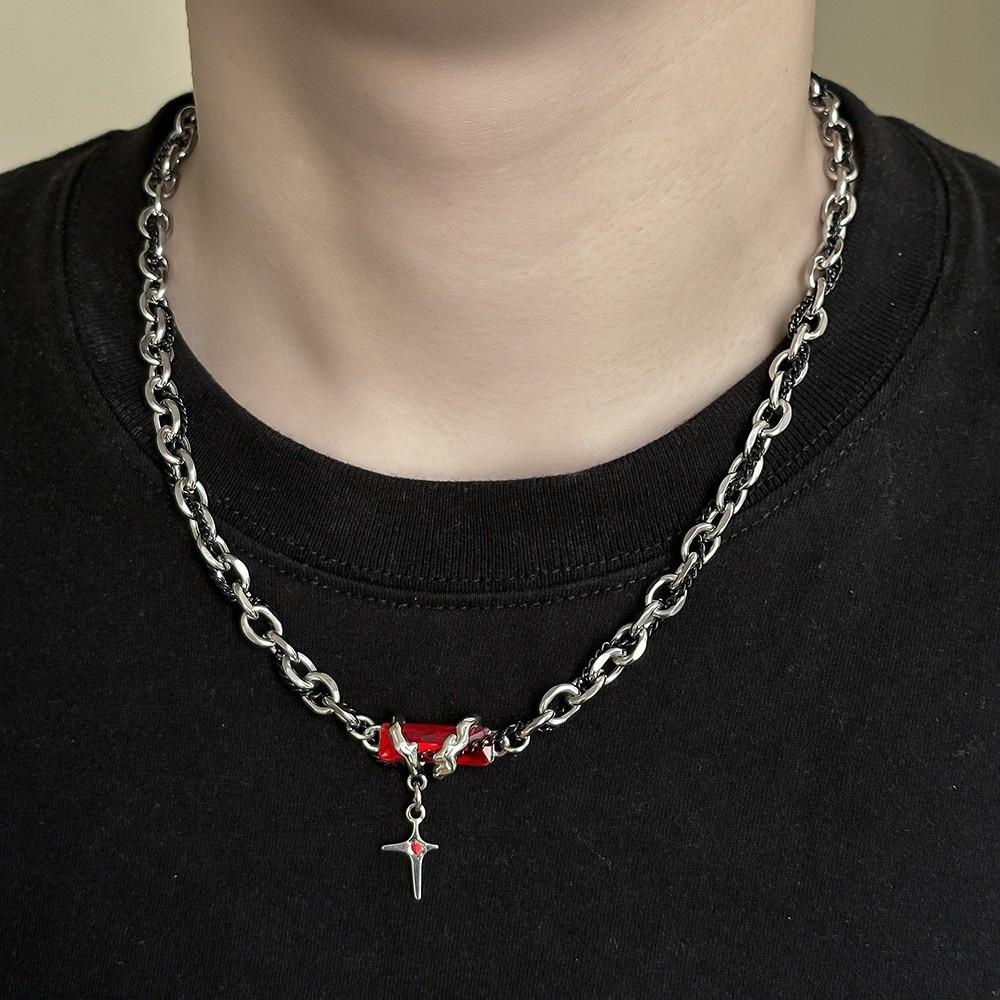 Adjustable Gothic Style Necklace Goth Chain Design Bracelet  Jewelry Accessories