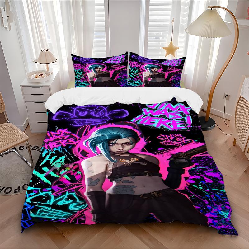3Pcs Graffiti Art Night Scene Bedding Sets For All Sizes New 3D Printed Bed Cover Comforter Duvet Cover Pillowcase Bedroom Decoration