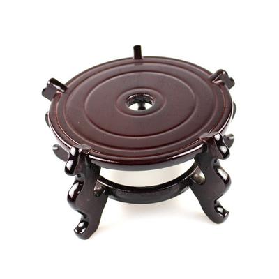 Feng Shui Sockel Chinesischer Holz-Ausstellungsständer Fischglas Pflanzgefäß Blumenständer Ständer Topfhalter Veranda 6 Zoll Braun
