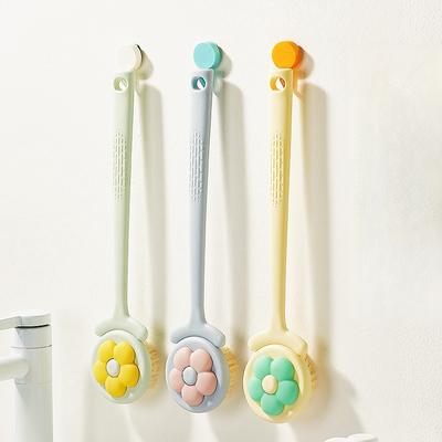 Flower Bath Brush Rubbing Back Artifact Back Rubbing Bath Brush Long Handle No Need for Human Soft Hair Body Rubbing Mud Dry Brush