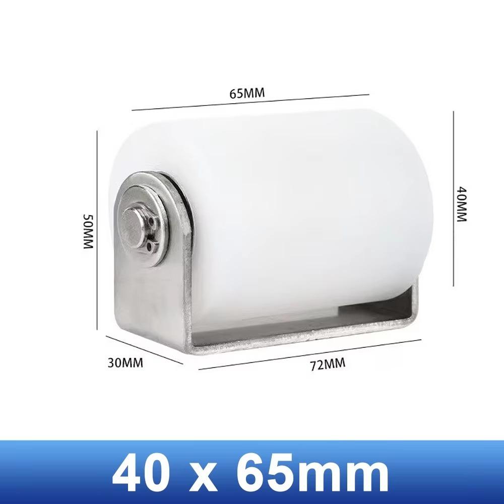 1Pcs 201 Stainless Steel Mobile Door Pulley Solid Ball Bearing Nylon Positioning Roller Rust Proof Wear Resistant