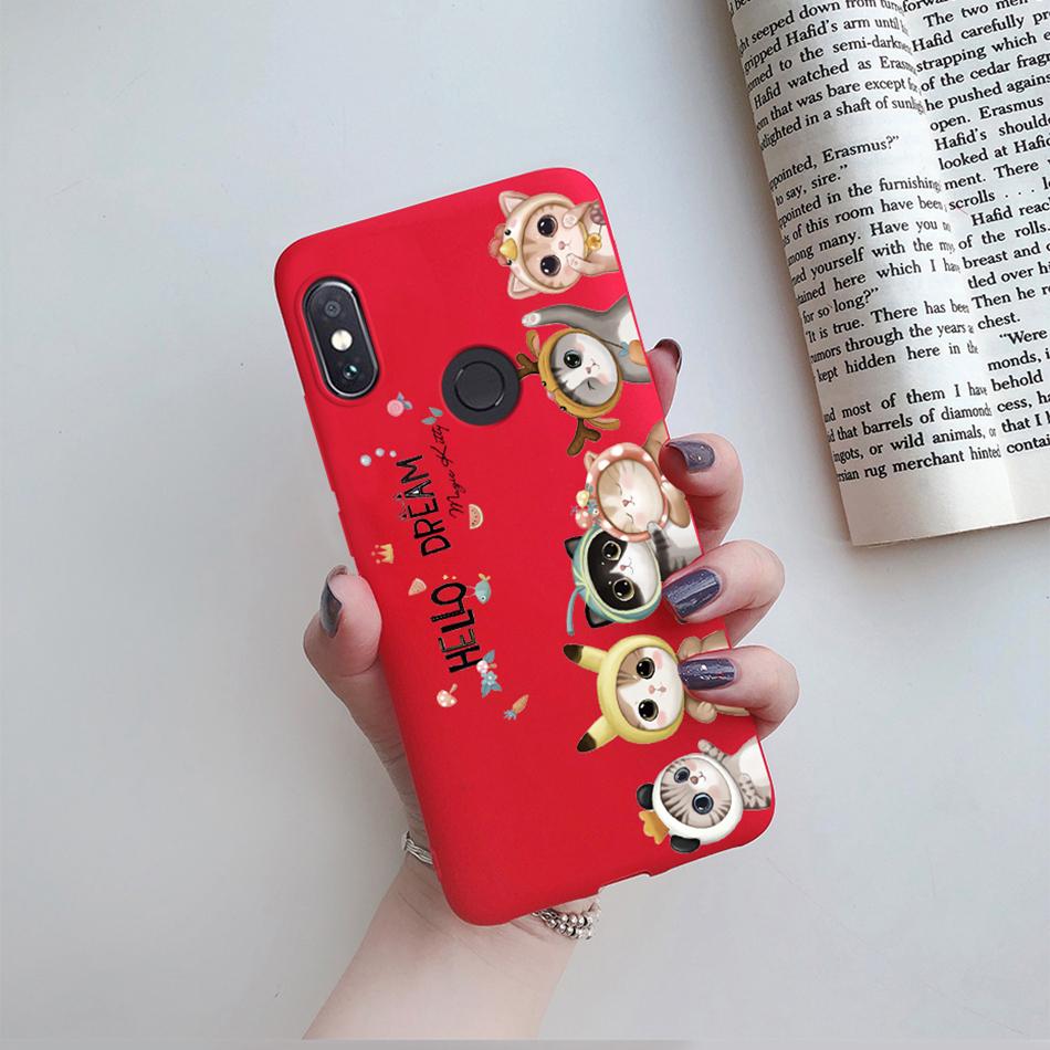 For Funda Xiaomi Redmi Note 5 Case Redmi Note5 Pro Cover Cute Cartoon Cat Silicone Phone Case For Xiaomi Redmi Note 5 5Pro Etui