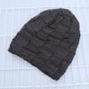 New Woolen Knitted Hat for Autumn and Winter Fashionable Checkered Solid Color Hat Outdoor Velvet Warm and Versatile Toe Cap Trendy