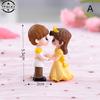 2pcs/set DIY Micro Landscape Decor Terrarium Action Figures Mini Stool Lovers Couple Animals House Tree Fairy Garden Miniatures