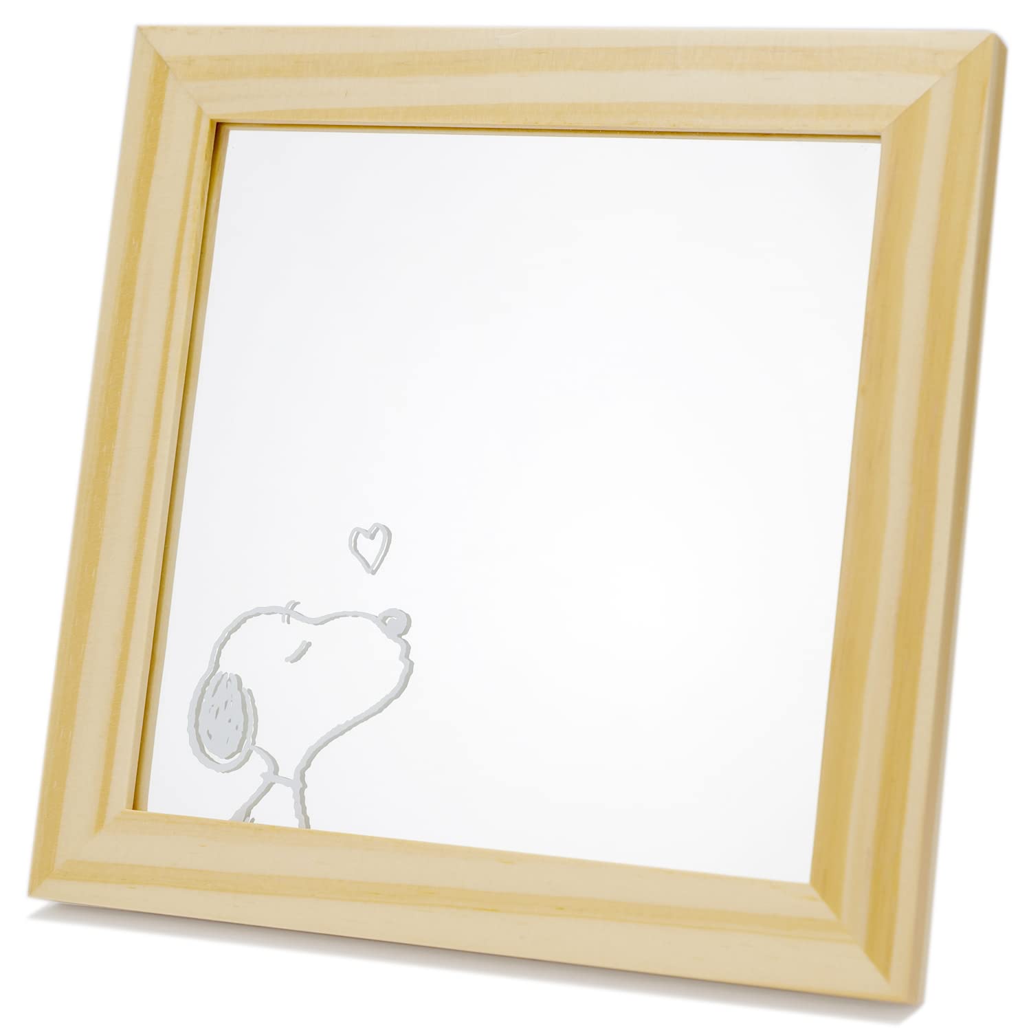 

Factory Snoopy Kiss 18cm Square Wood T S Mirror, Tabletop/Wall-Mountable, SN-5537441KS