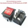 KCD4 Rocker Switch: 4/6 Pins, 2/3 Positions, Illuminated, 25x31mm, 16A 250V Power Button