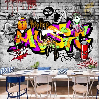 Graffiti 3d Wallpaper Street Art Wall Painting Living Room Home Improvement Cafe Restaurant Bar Ktv Mural
