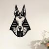 1pc Anubis Metal Wall Art, Mystical Mural for Halloween Egyptian Festival Gift, Weather Resistant Outdoor Fence Indoor Living Room Decor