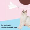 Cat Feather Wand Toy Interactive Cat Teaser with Feathers Bells Cat Teaser Wand with Non-slip Grip for Indoor Cats Hunting Instinct Stimulation