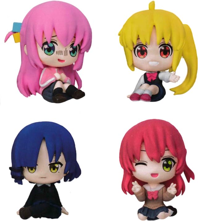

Bocchi the Rock! Kessoku Band Sitting Figure Hiding in Cardboard Box Gachapon Capsule Toy Complete Set of 4
