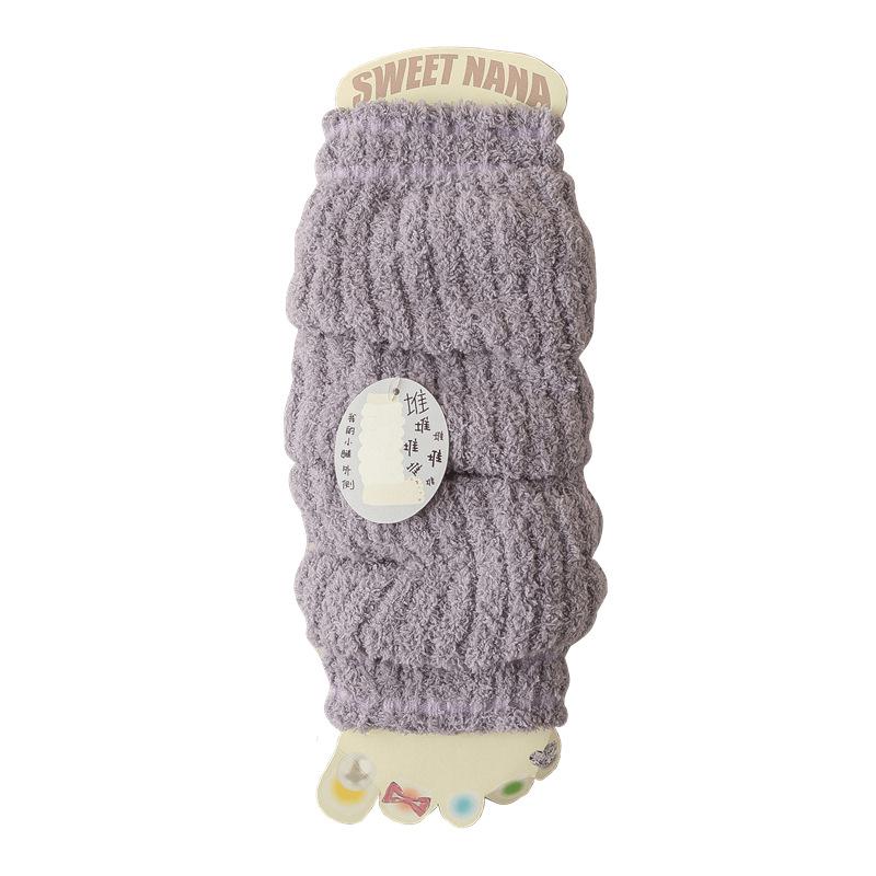 Winter Thickened Socks Women'S Thermal Long Tube Knee Pads Socks Cover Japanese Harajuku Stacking Socks Coral Fleece Boots Cover Women'S Socks