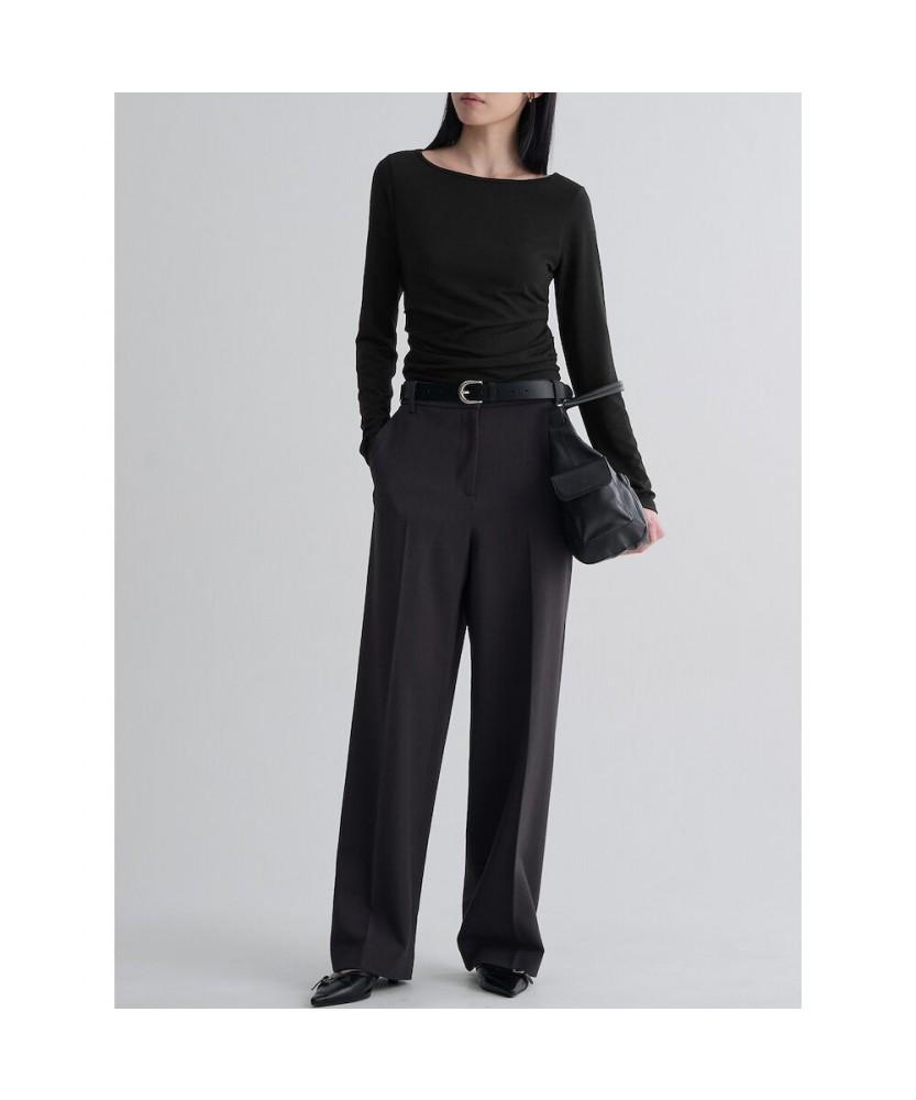 8SECONDS Waist Tuck Long Sleeve T-Shirt Black