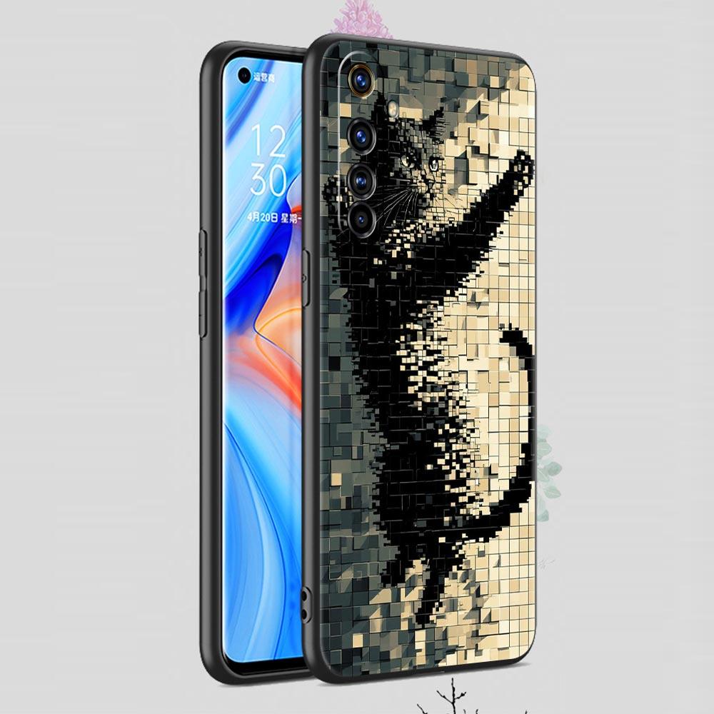 Cute Cat Case For Realme C67 C63 C55 C53 C35 C25 C21 GT 2 3 5 6 10 11 12 13 Pro Plus 5G Soft TPU Phone Cover Fundas Capas Bags