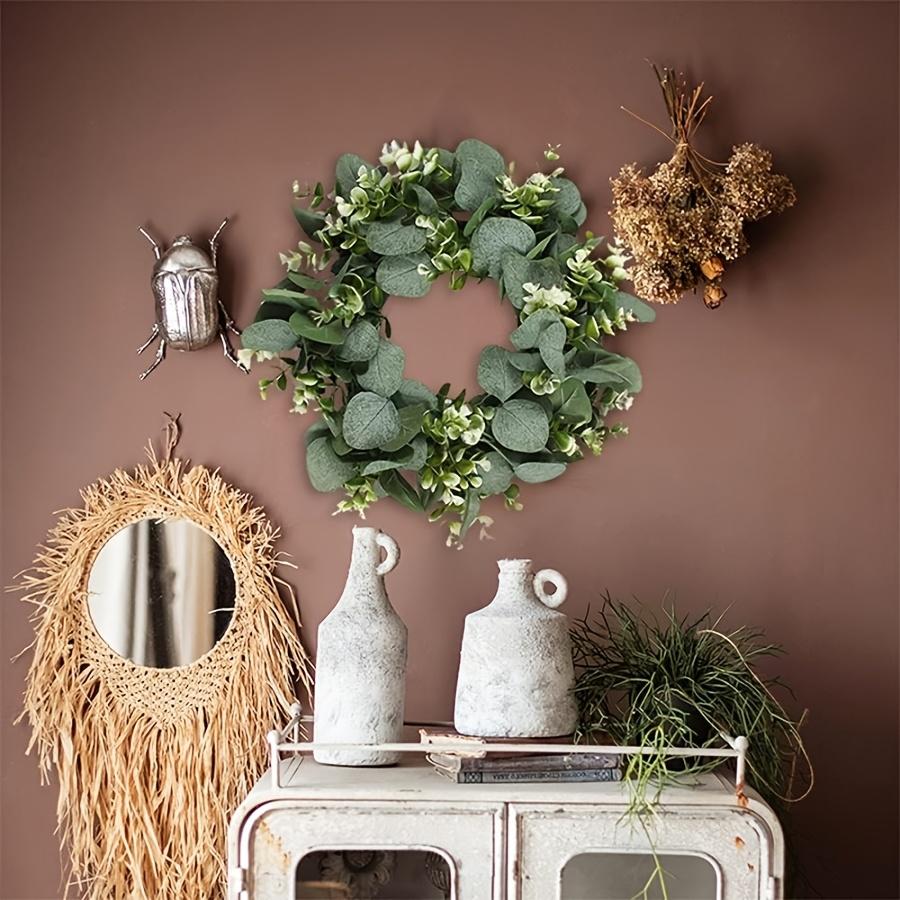 1pc Artificial Eucalyptus Wreath, Plastic Greenery Garland for Home Decor, Versatile Hanging for Various Room Types