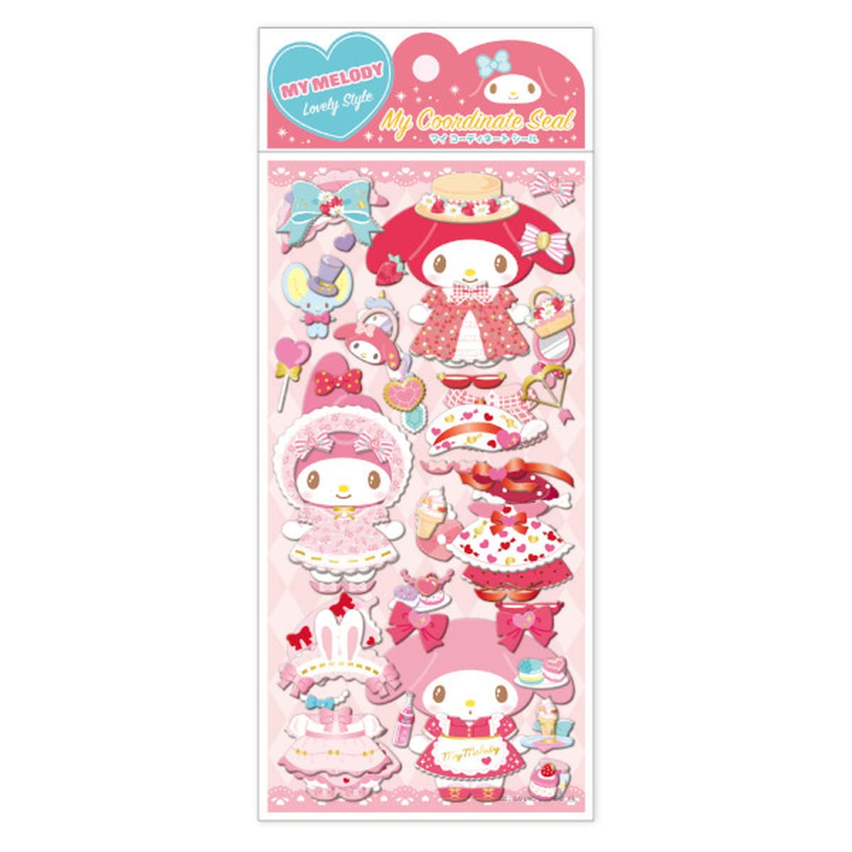 Компания K Наклейка Sanrio My Coordinate 2 Моя Мелоди x Ш95мм Наклейка/В195 CCD2-MM
