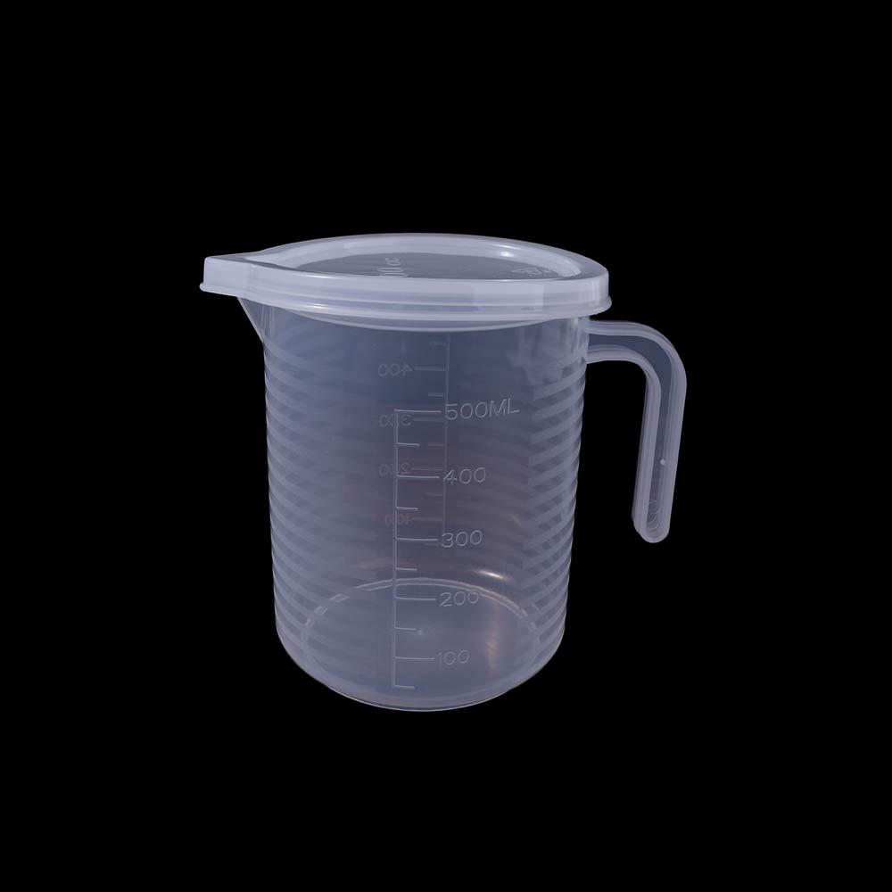 Mehrgrößen Große Kapazität Messbecher mit Skala Kunststoff Wasserkrug Messbecher mit Deckel Transparenter Wasserbehälter Küche