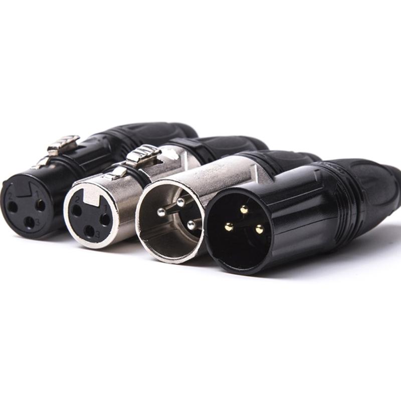 3Pin Male Female Auditory Connector for Mixing Consoles and Amplifiers with Metal Shell Durability