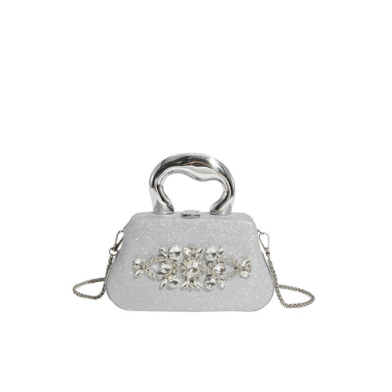 Full Diamond Sunflower Evening Clutch Women’s Banquet Party Bag Single Shoulder Inlaid Water Drop Elegant Dress Purse