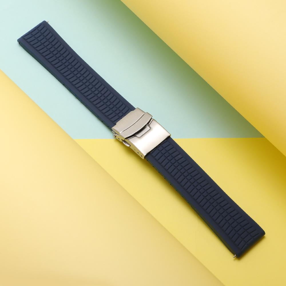 20mm 22mm 24mm Sport Soft Silicone Watch Band Universal Men Women Waterproof Rubber Bracelet for Samsung for Rolex Watch Strap 20mm