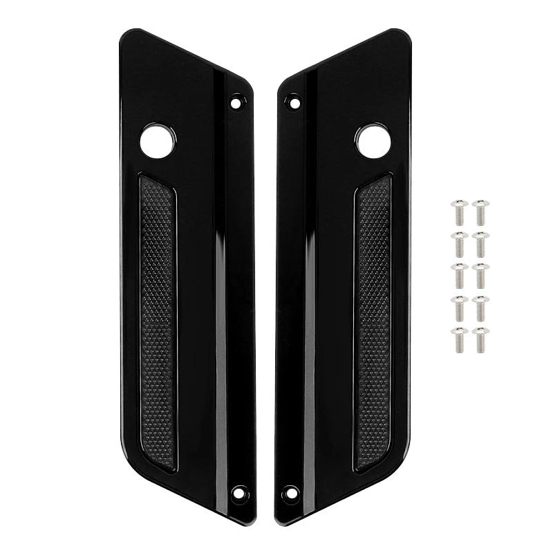 

1 Pair Motorcycle Saddlebag Latch Plate Cover Reflector For Harley Touring Electra Glide Road Glide Street Glide Road King 93-13