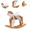 Rocking Horse Statue Wooden Figurine Centerpiece Decorative Birthday Gift Collection Ideal