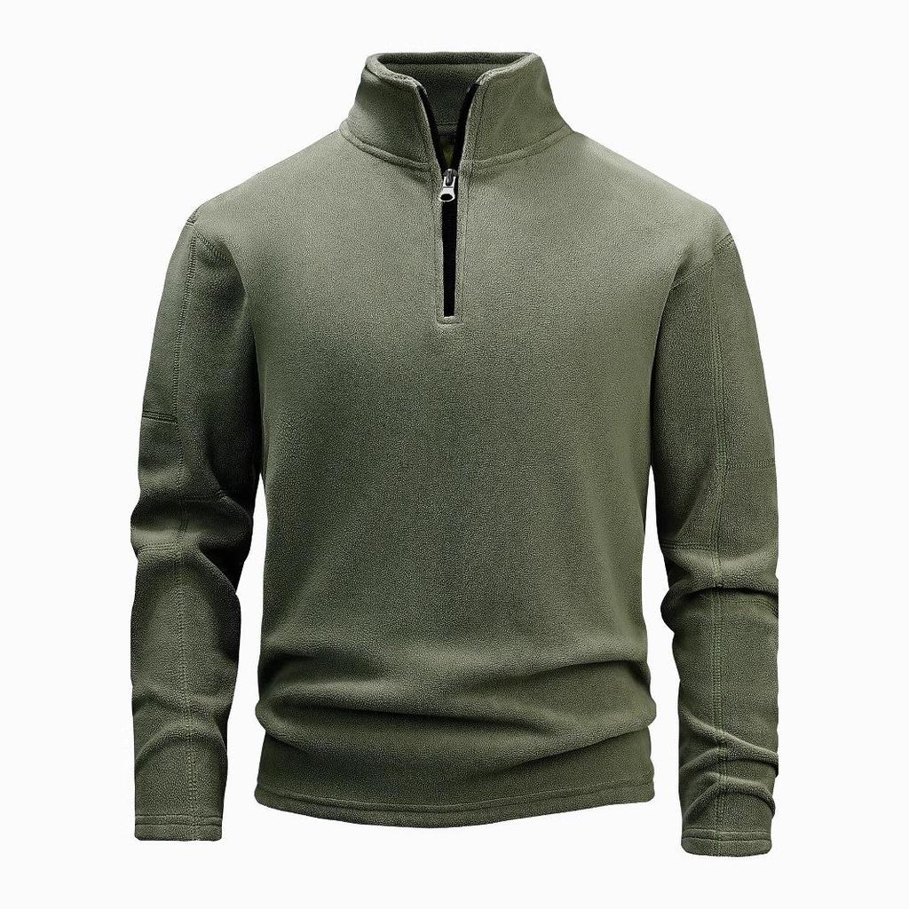 2025 Men's Trendy Stand-up Collar Half-Zip Fleece Sweatshirt for Autumn/Winter
