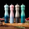 Wooden Manual Salt Pepper Grinder Set Spice Shaker Gradient Color Pepper Mill With Strong Adjustable Ceramic 6/8inch Grinder