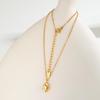 Oval White Zircon Pendant Necklace Earrings for Women,Gold Color Stainless Steel Necklaces,Exquisite Jewelry Gifts
