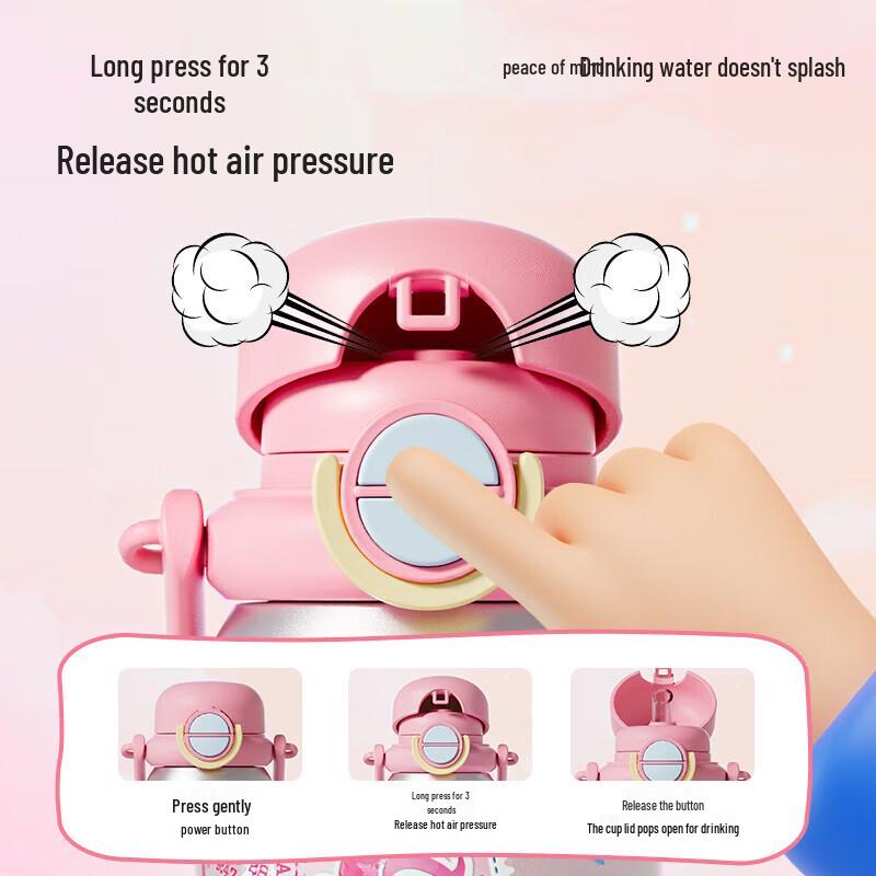 Gemi My Little Pony Kids 580ML Dual-Drink Thermal Straw Bottle