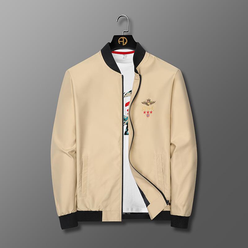 Men 'S Jacket Stand Collar Slim Embroidered Jacket