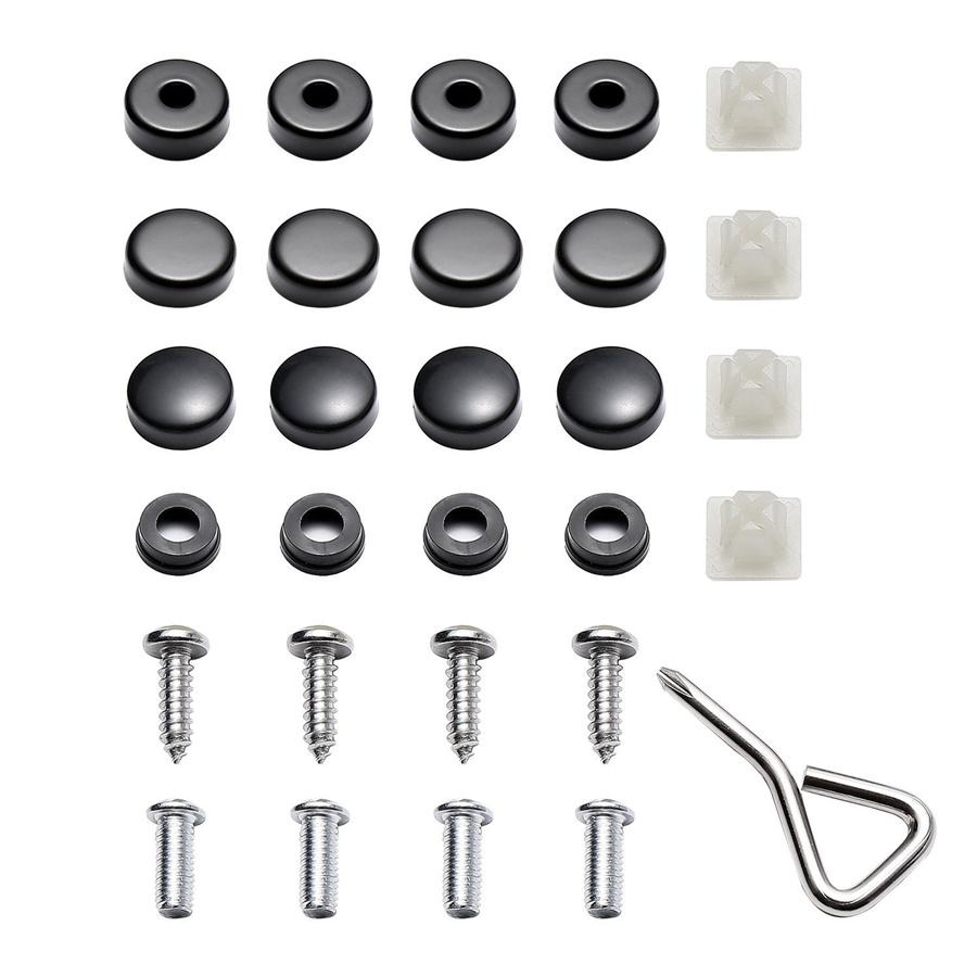 

4Pcs Car Plate Zinc Alloy Anti-theft License Plate Bolt Frame Screw Accessories