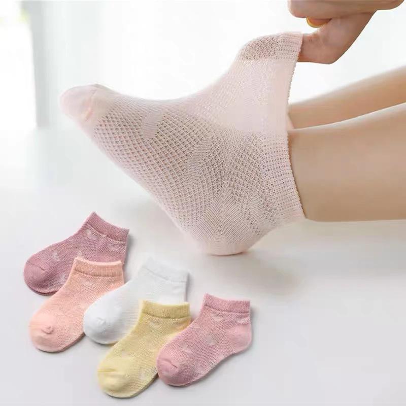 5 Paar Sets 1 bis 3 Jahre alt Weiche Baumwolle Baby Kurze Socken Sommer Accessoires für Baby Mädchen Junge Kleidung Buntes Geschenk