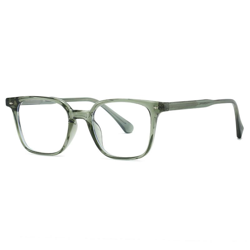 

High quality TR90 Brown Retro Square Frame Prescription Glasses for Men and Women Anti Blue Light Photochromic Optics Glasses Single Version&1.56&Anti Blue Ray зелений