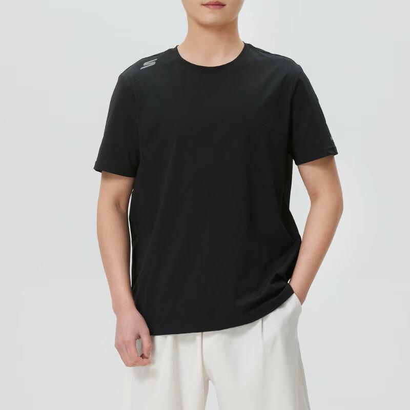 Skechers Round Neck Pullover Knitted Breathable Short Sleeve T-Shirt Unisex Tops P226U034-03K8