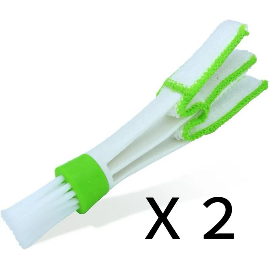 Portable Double Ended Car Air Conditioner Vent Slit Cleaner Brush Instrumentation Dusting Blinds Keyboard Cleaning Brush
