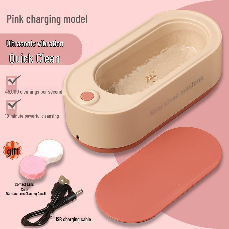 Multifunctional Ultrasonic Cleaner for Glasses, Contact Lenses, Jewelry, and Toothbrushes with Timer