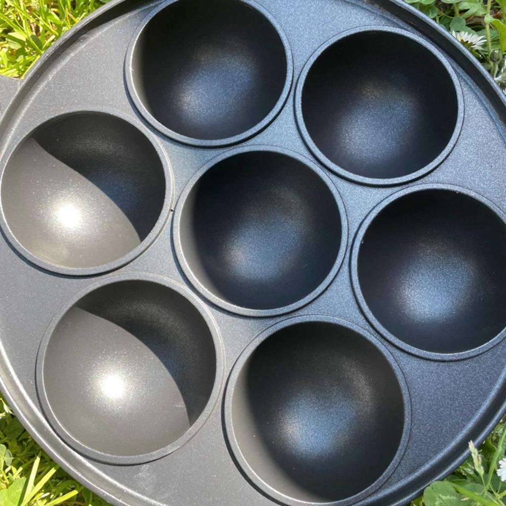 Anti-scald Handle 7-Hole Cake Cooking Pan Aluminum Cake Ball Plate Cookware Takoyaki Maker  Biscuit