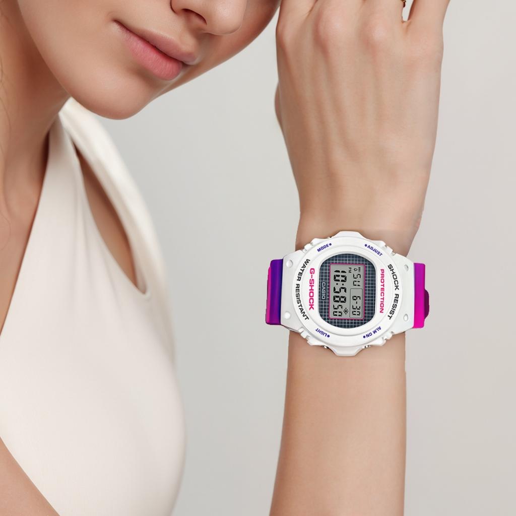 Casio Women's G-SQUAD Series White Watch DW-5700THB-7 DW-5700THB-7