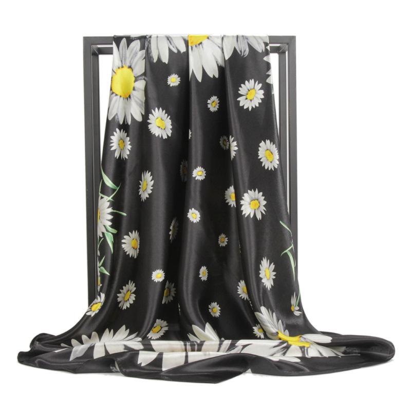 Vysoce kvalitní luxusní hedvábné šátky čelenka Šály Šála na krk pro ženy Řetízek Hedvábný šátek Dámská ozdobná šála