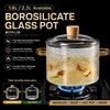 Heat Resistant Household Glass Saucepan with Lid Noodle Bowl Glass Soup Pot  Kitchen Tools