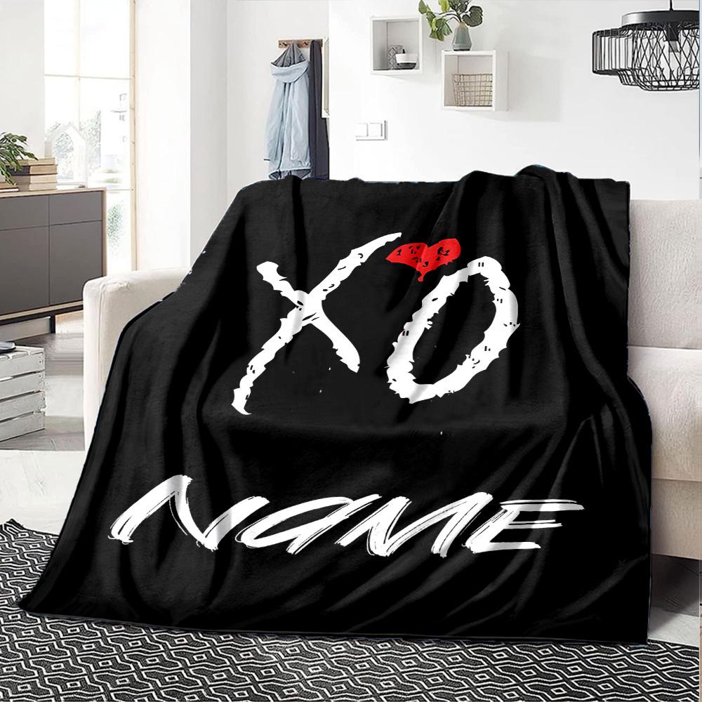 Customiz Name Personality The Weeknd Blanket Soft &Warm Sofa Office Bed Travel Lunch Break Blanket, Gift Suitable All Seasons