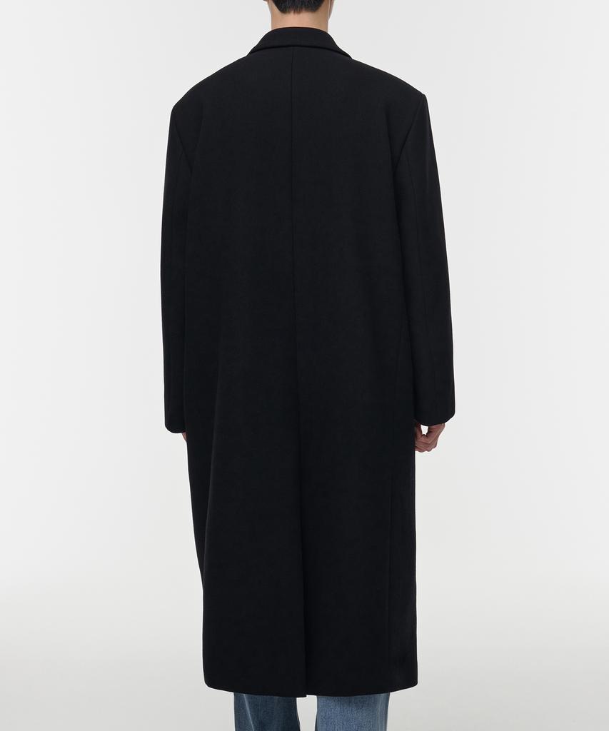 Musinsa Standard Wool Blend Big Daddy Double Maxi Coat [Black]