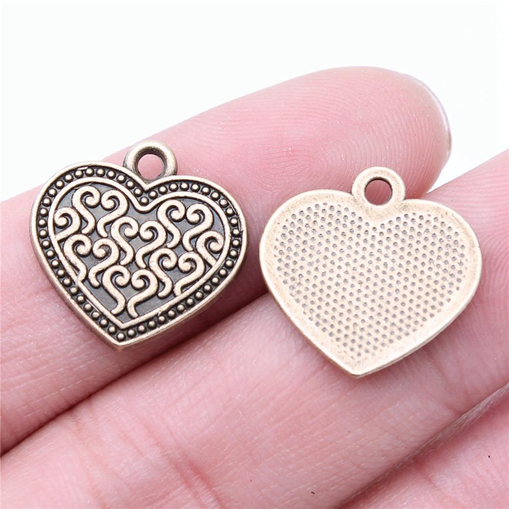 Peach Heart Love Charms Pendant Men's Jewelry Elegant Art Supplies