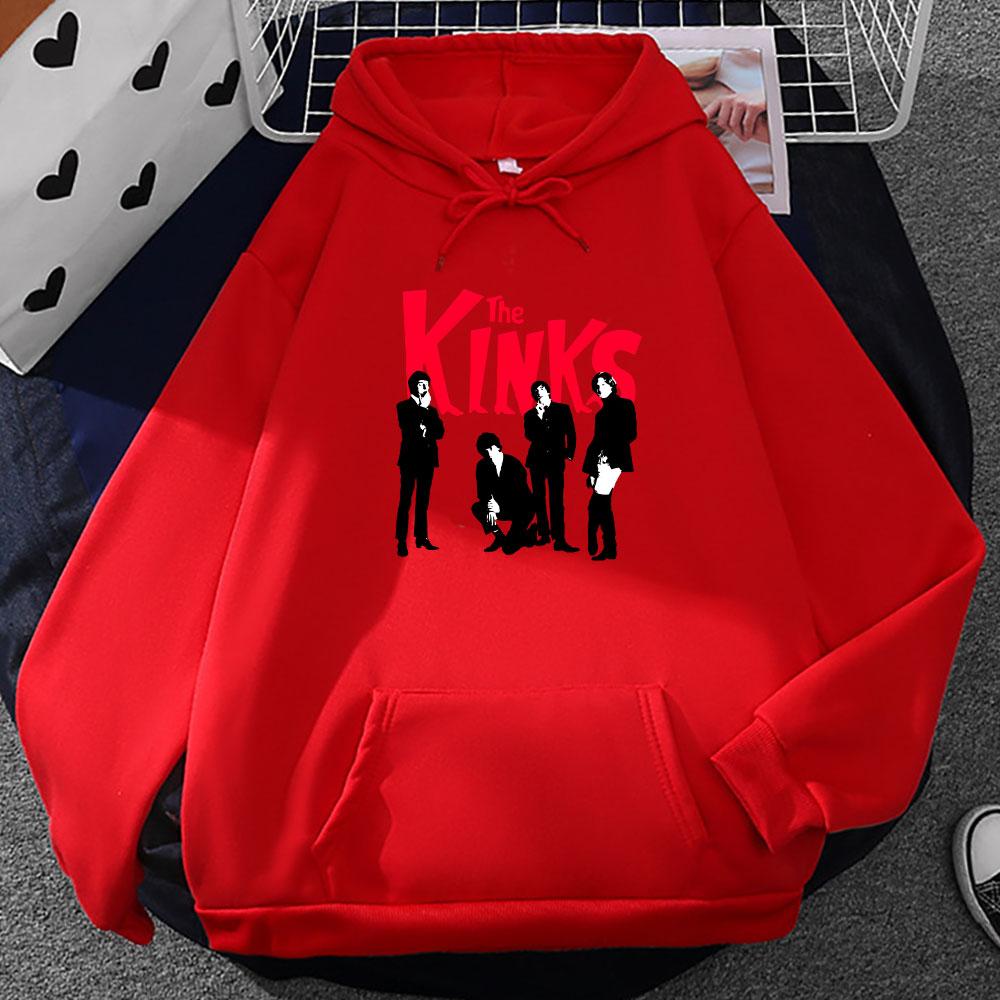Sudaderas Rock Band The Kinks Printing Hoodies Casual Winter Soft Hooded Pullovers Sudaderas Hip Hop Streetwear Graphic Clothes