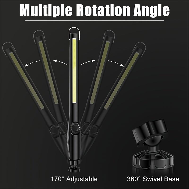 1- 4Pack COB+LED Flashlight Magnetic Work Light USB Rechargeable Torch Portable Lantern Inspection Light Camping Car Repair Lamp